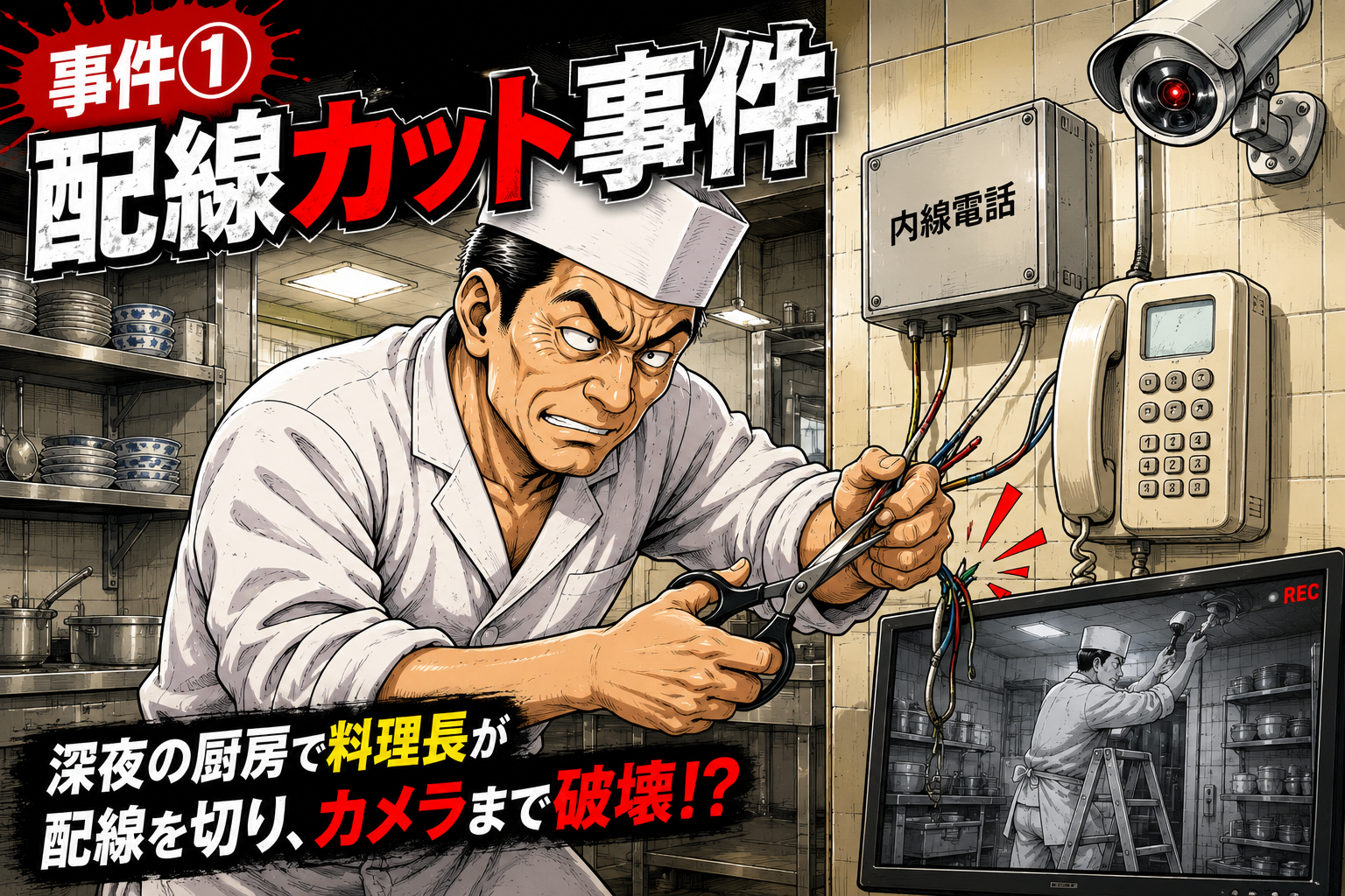 事件① 「配線カット事件」