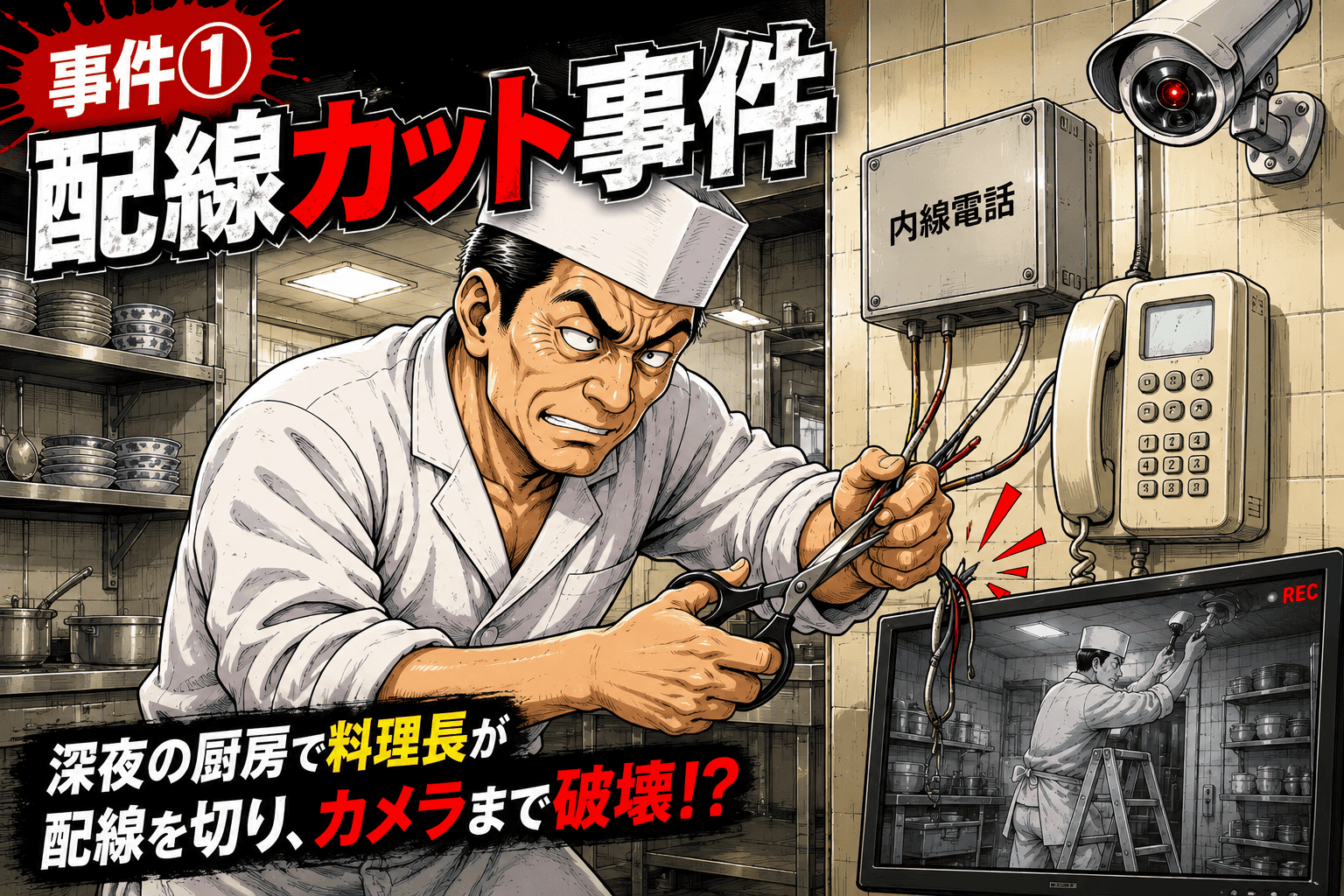 事件① 「配線カット事件」