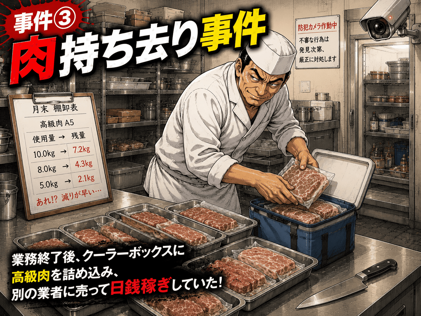 事件③ 「肉持ち去り事件」