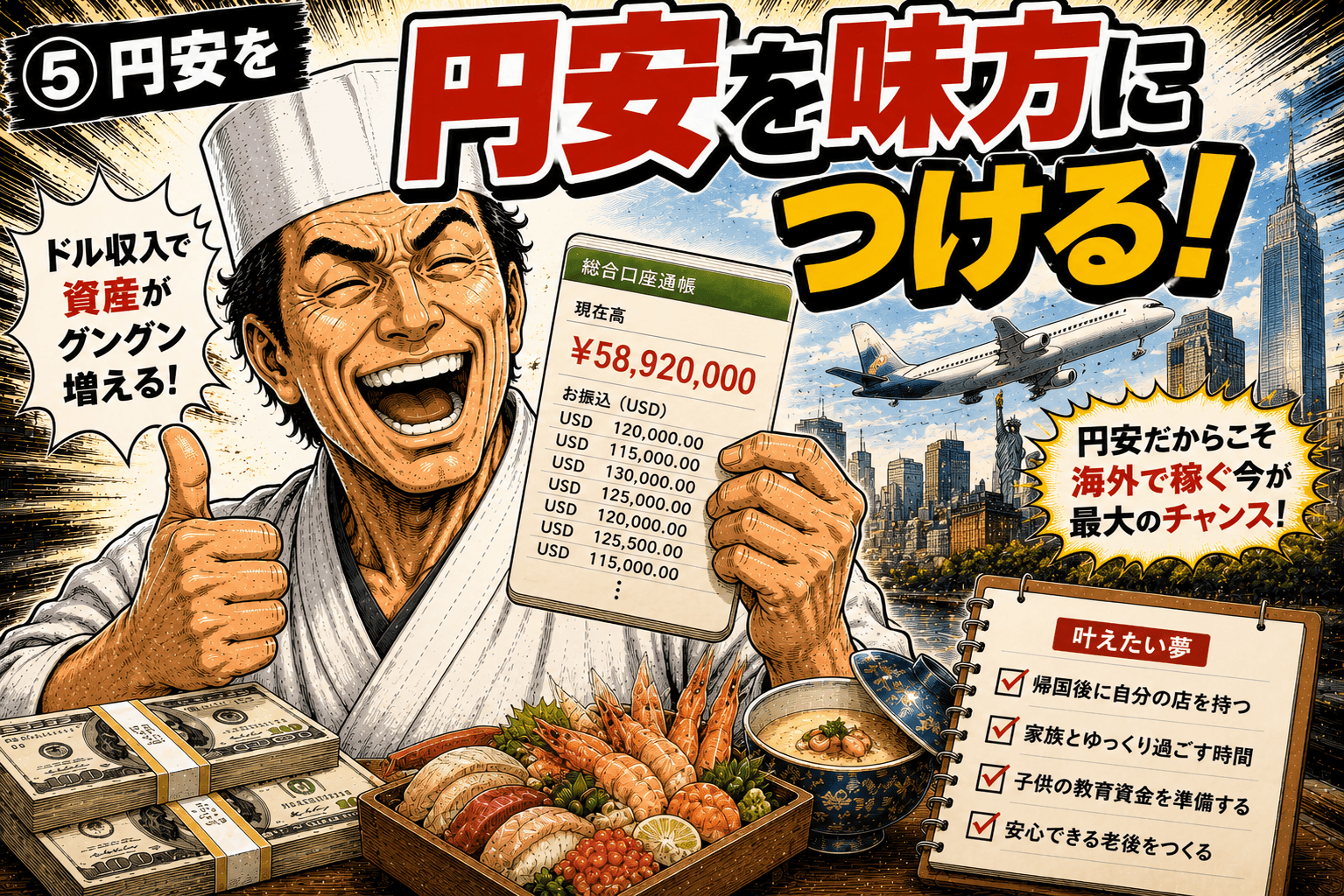 ⑤円安を味方につける！