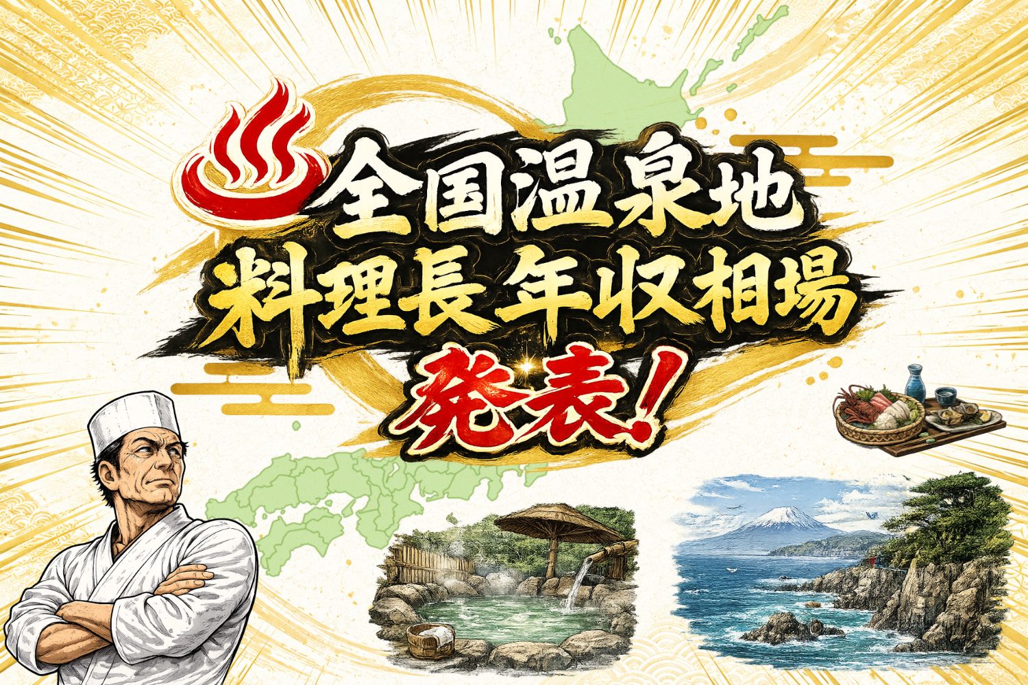 全国の温泉地 料理長年収相場発表！