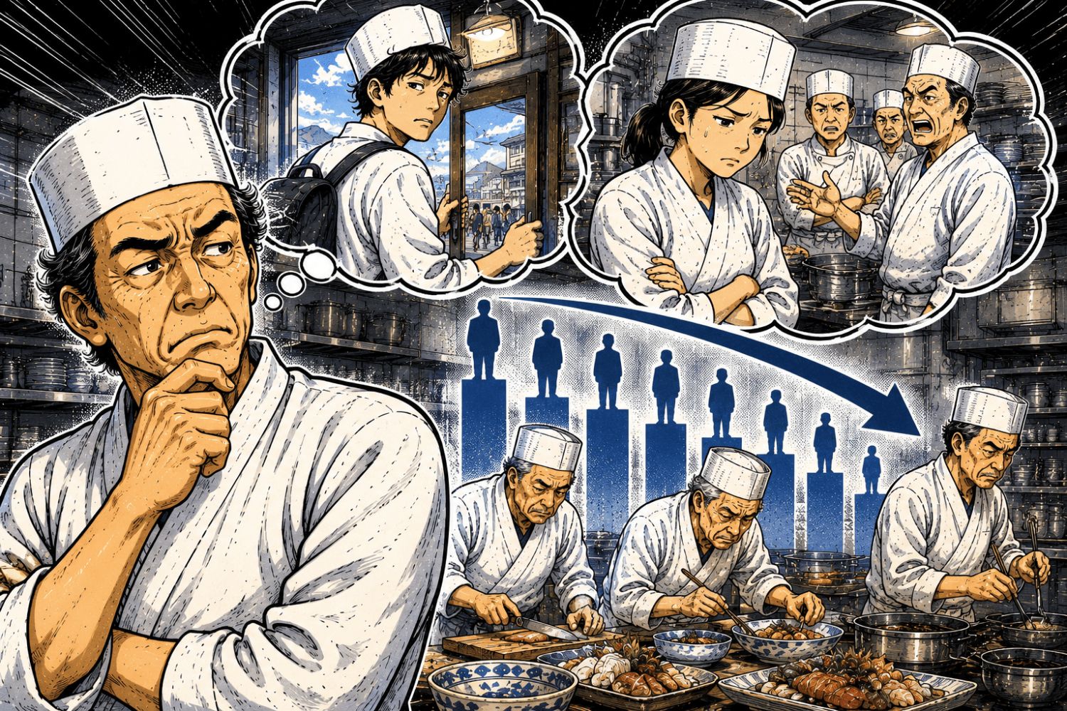 調理師の高齢化は、想像以上に進んでいる