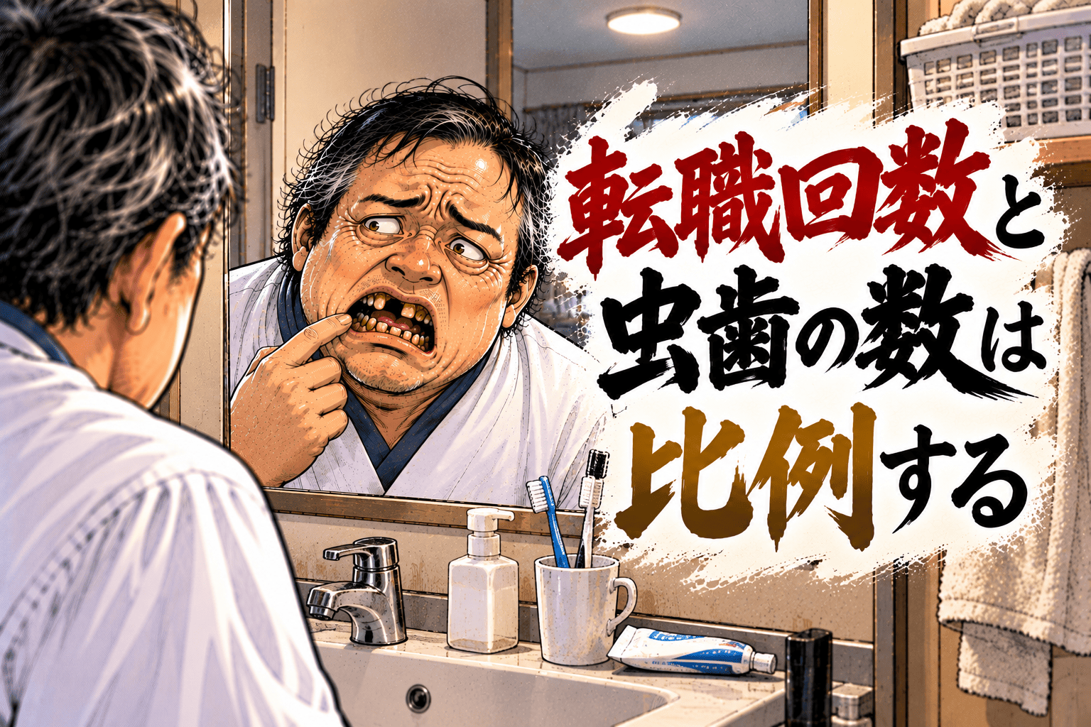 転職回数と虫歯の数は比例する