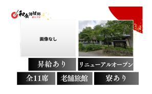 【和食調理師】【料理長候補】山形県の小規模旅館｜リニューアルオープン
